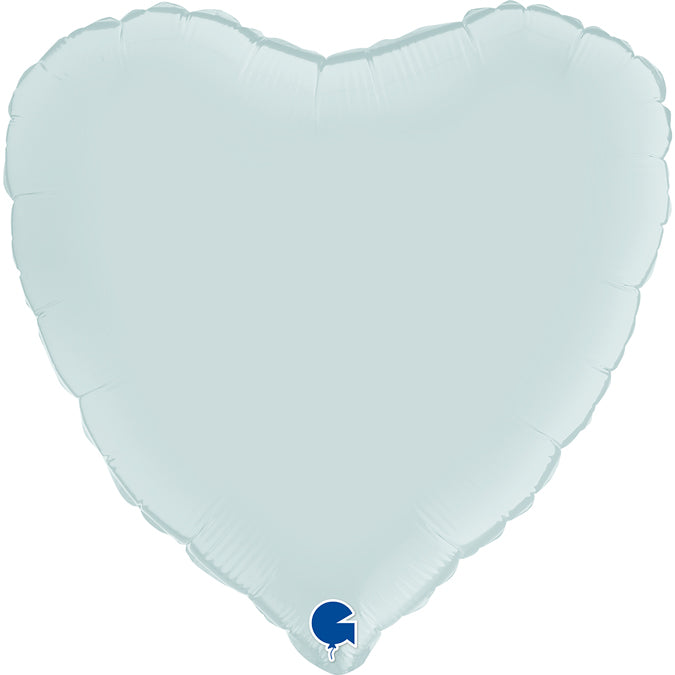 Party Balloon Satin Pastel Blue Heart 18" Foil Balloon