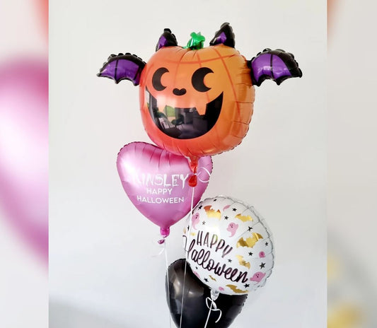 Smiley Pumpkin Halloween Theme Balloon Bouquet