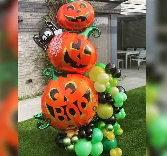 Halloween Pumpkin And Spider Balloon Decoration
