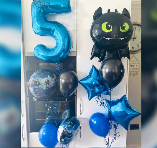 5th Birthday Halloween Theme Balloon Bouquet
