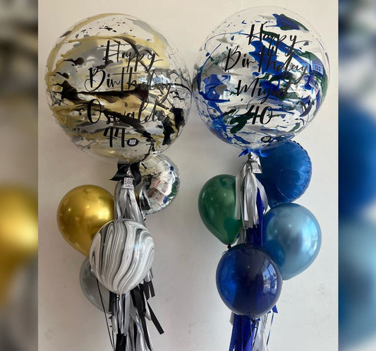 HBD Personalized Bubble Balloon Bouquet