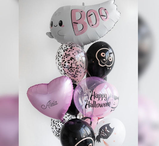 Halloween Theme Boo Balloon Bouquet