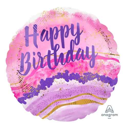  BIRTHDAY WATERCOLOR MARBLE BALLOON