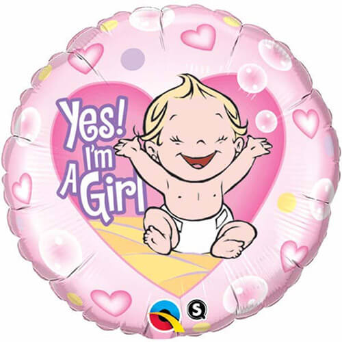 Party Balloon 18" Yep! I m A Girl Foil Balloon