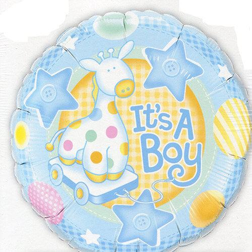 Party Balloon 18" Its A Boy Soft Giraffe Foil Balloon