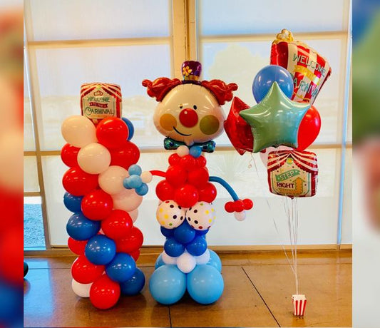 Carnival Theme Popcorn Cluster Balloon Bouquet