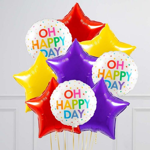 OH HAPPY DAY Star Foil Balloon Bouquet
