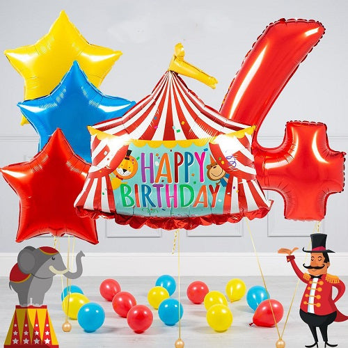 4th Birthday Circus Balloon Bouquet
