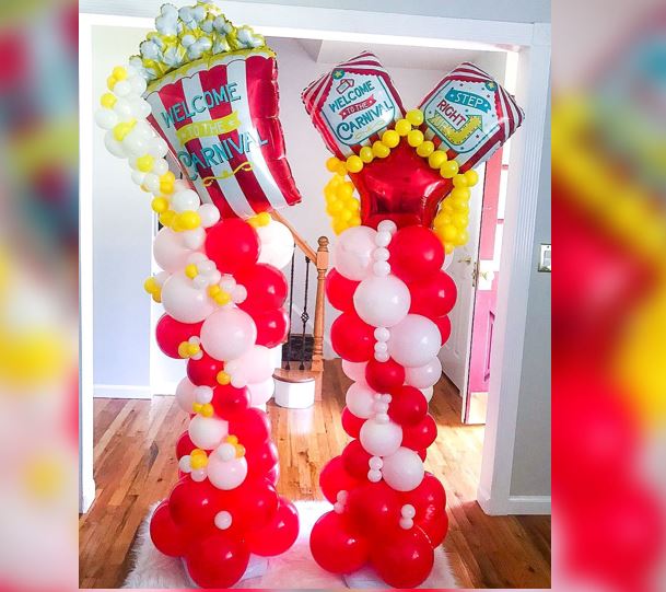 Welcome Carnival Theme Cluster Balloon Bouquet