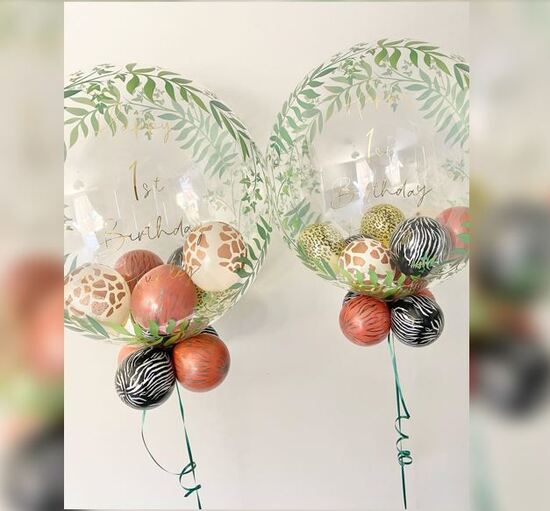 1st Birthday Bubble Latex Balloon Bouquet