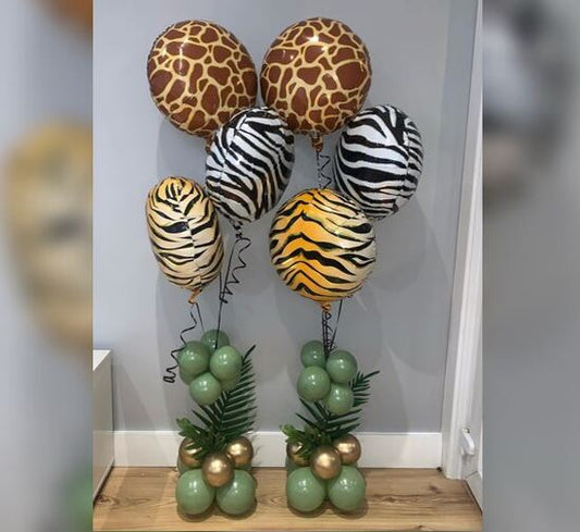 Jungle Theme Round Foil Balloon Bouquet