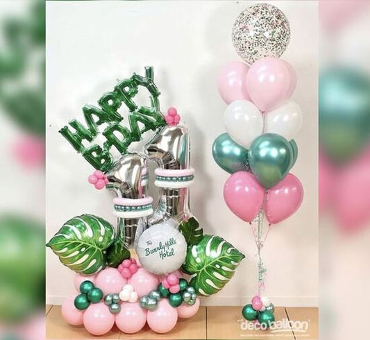 11th Birthday Jungle Theme Balloon Bouquet