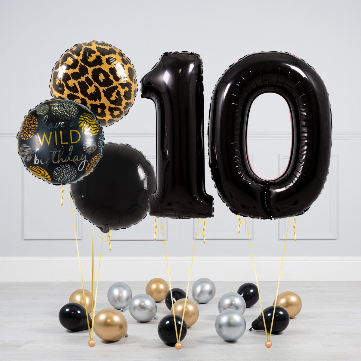 10th Birthday Jungle Theme Balloon Bouquet