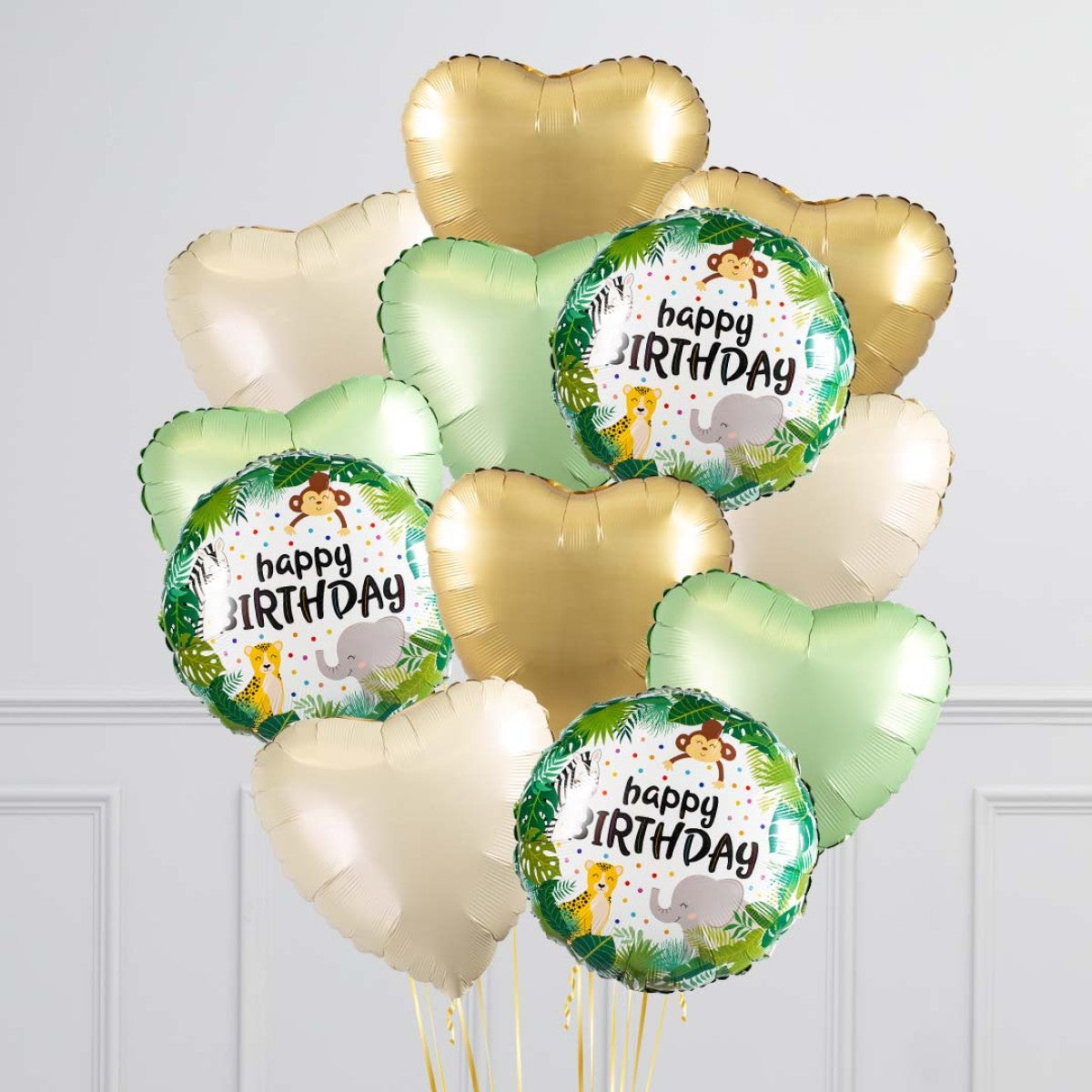Happy Birthday Monkey Jungle Theme Balloon Bouquet