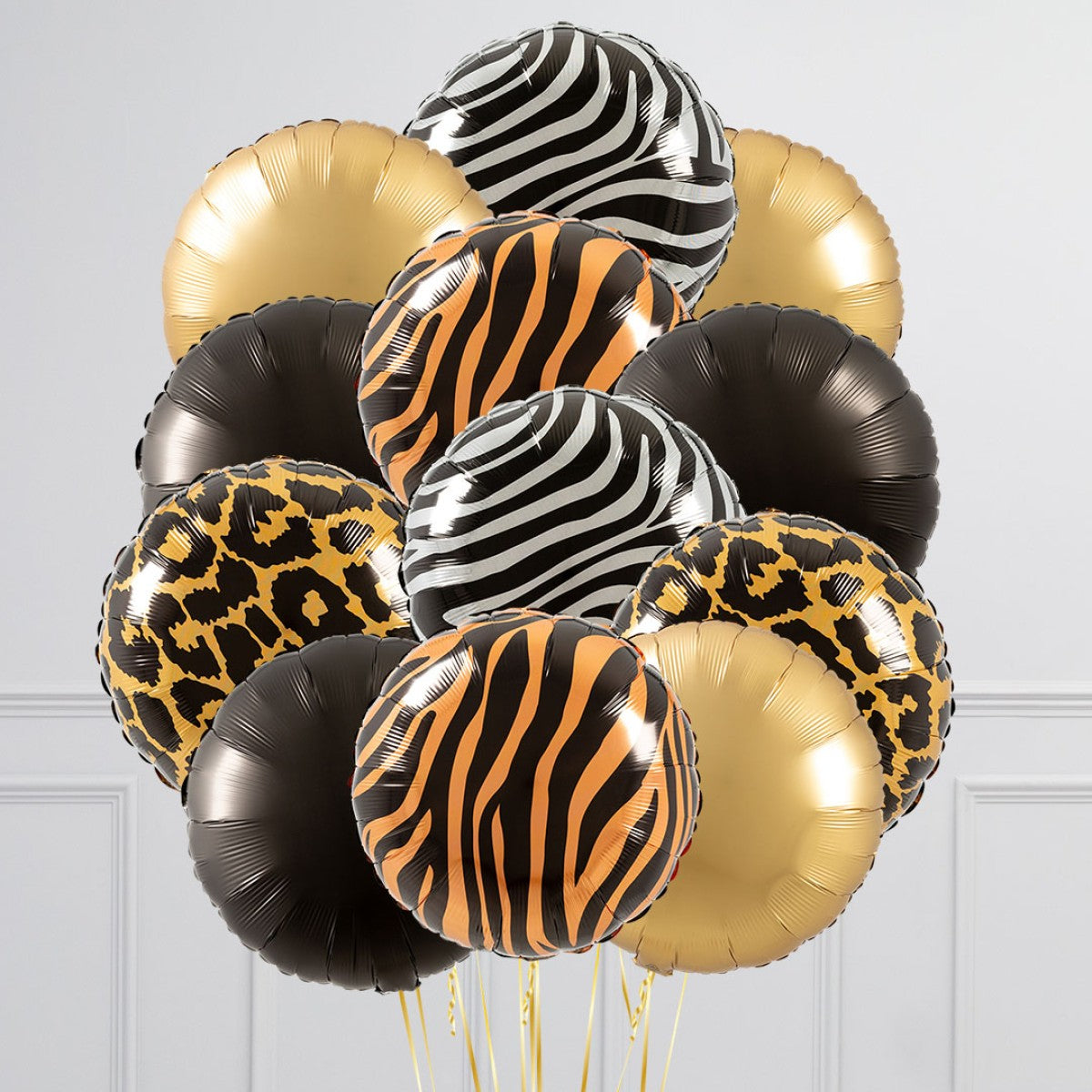 Jungle Theme Round Foil Balloon Bouquet 