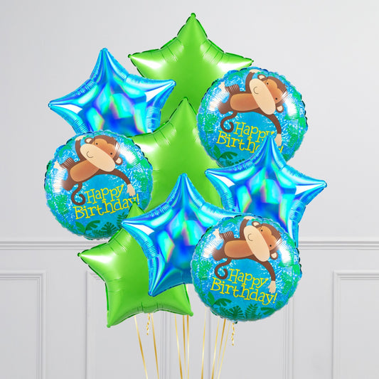 Happy Birthday Monkey Theme Balloon Bouquet