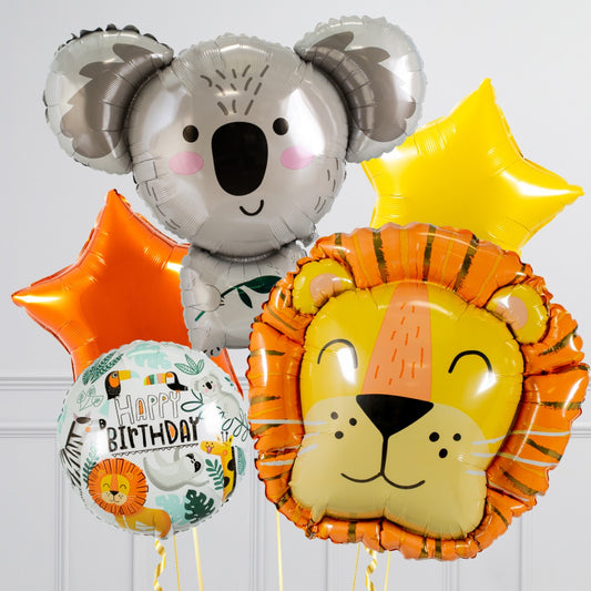 Lion Theme Happy Birthday Balloon Bouquet