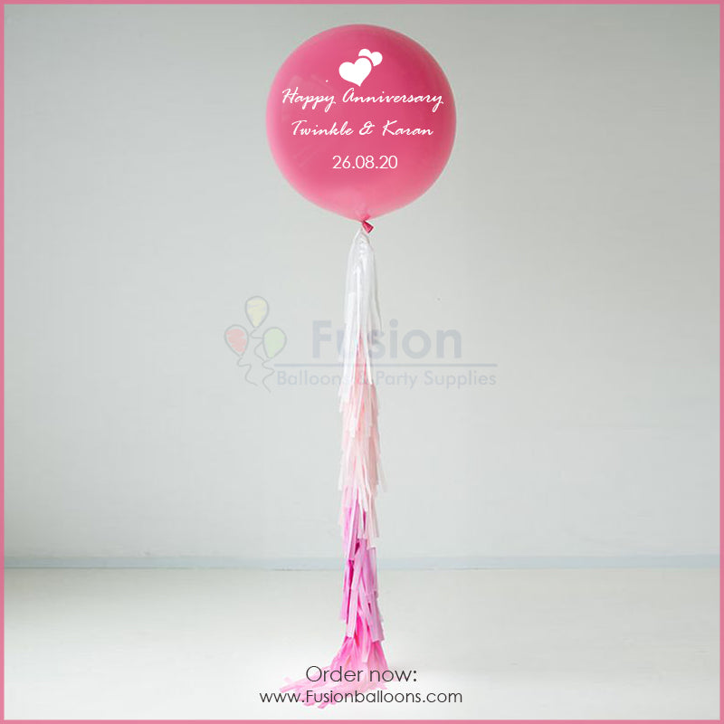 Pink 3ft Anniversary Balloons Bouquet