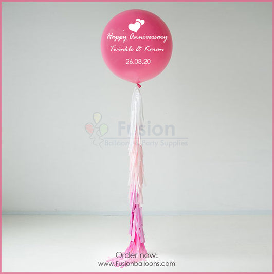 Pink 3ft Anniversary Balloons Bouquet