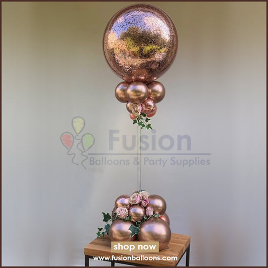 obz Rose Gold  Anniversary Balloons Bouquet