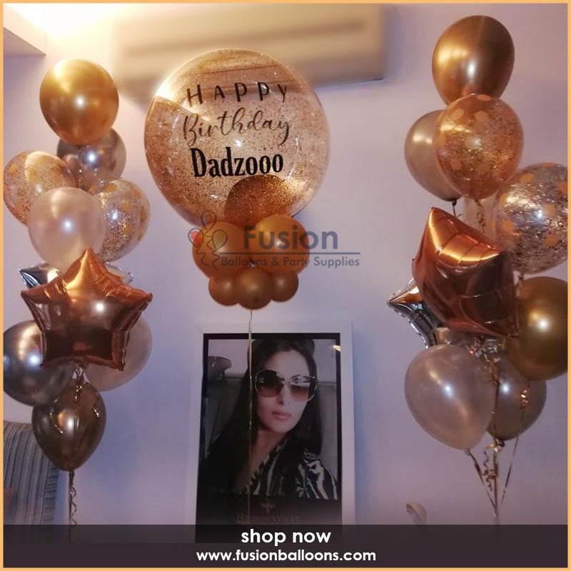 Set of Three Bunches for Birthday Party Helium Balloons