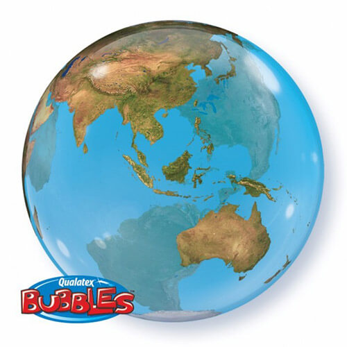 Party Balloon Planet Earth Bubble Balloon 22" 
