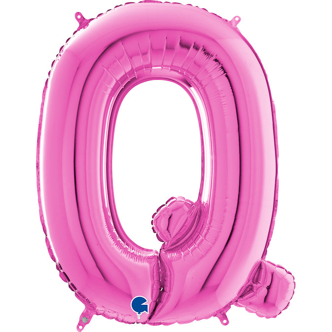 Party Balloon Letter Fuxia (Q) 40" Foil Balloon