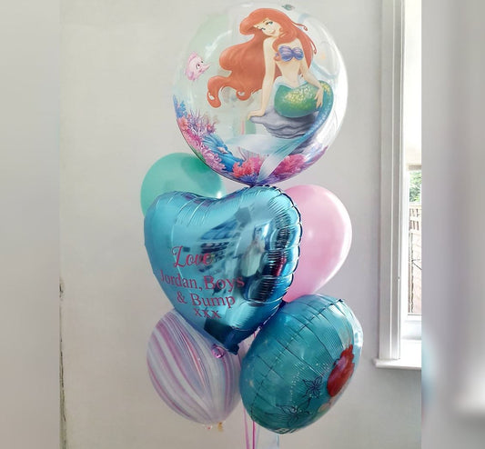 Mermaid Bubble And Heart Balloon Bouquet