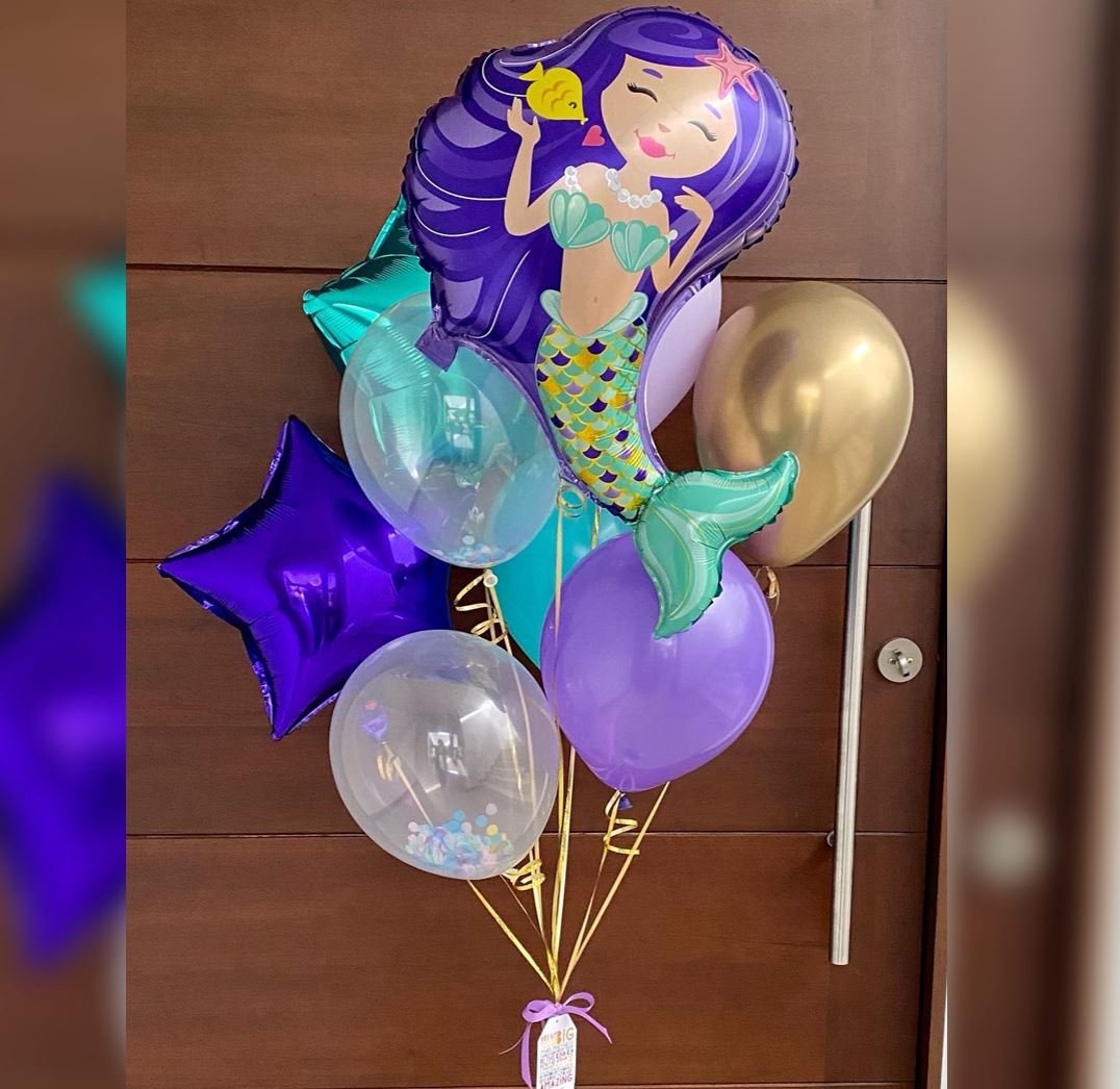 Enchanting Mermaid And Stars Theme Balloon Bouquet