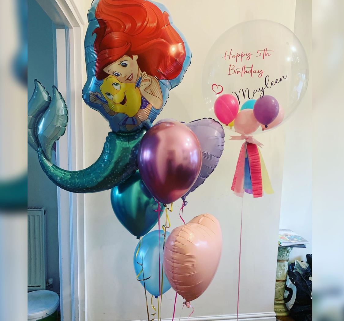 Ariel Dream Big Bubble  Balloon Bouquet