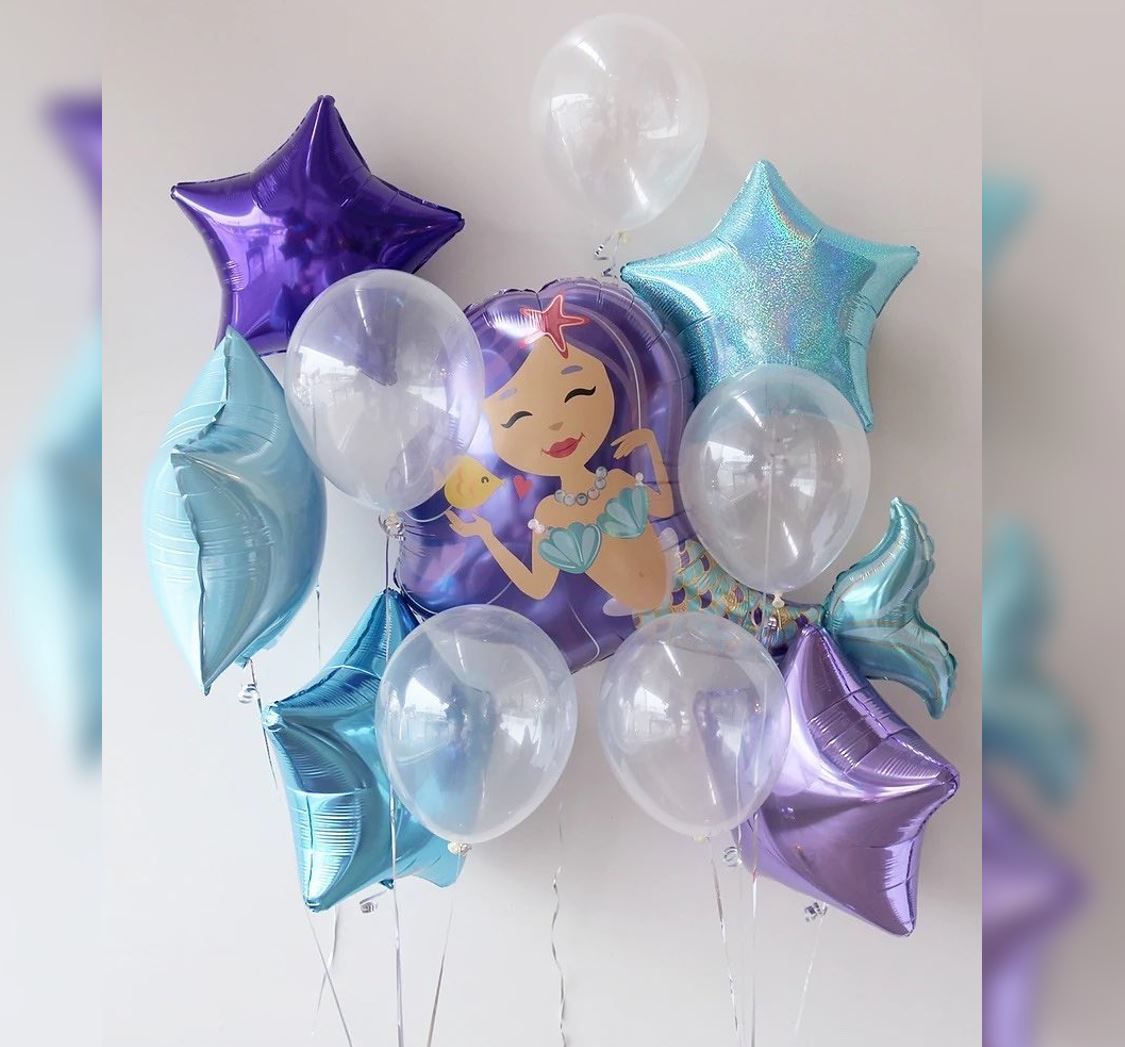 Enchanting Mermaid And Stars Theme  Balloon Bouquet