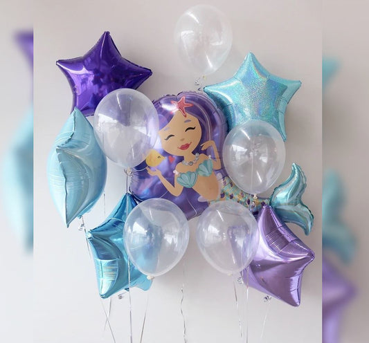 Enchanting Mermaid And Stars Theme  Balloon Bouquet