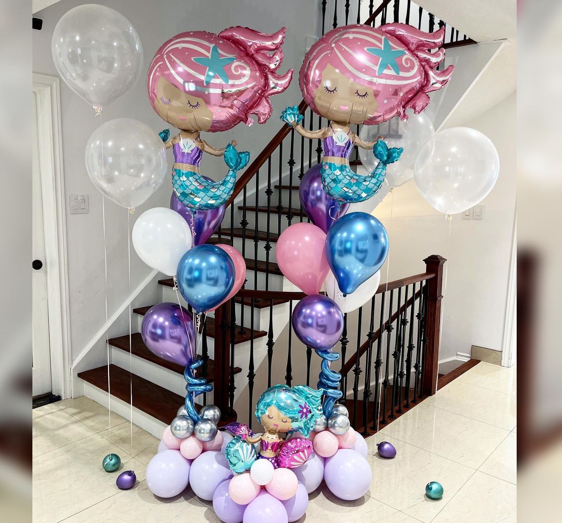 Shimmering Mermaid Sitter Balloon Bouquet