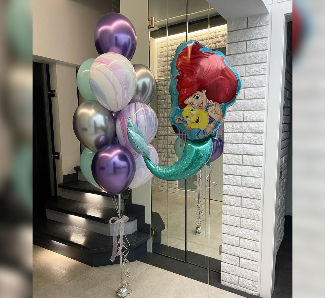 Ariel Dream Big  Theme Superagate Balloon Bouquet