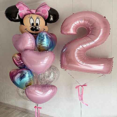 Party Balloons Minnie Mouse Helium Balloons Bouquet-14
