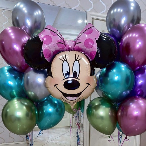 Party Balloons Minnie Mouse Helium Balloons Bouquet-16