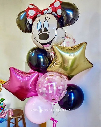 Party Balloons Minnie Mouse Helium Balloons Bouquet-33
