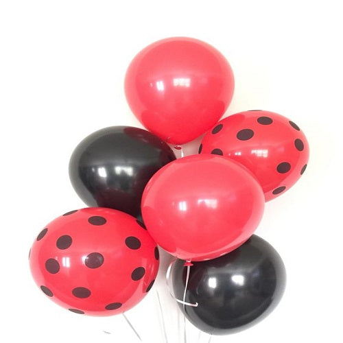 Party Balloons Red Polka Dots Helium Balloons Bouquet-43