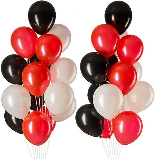 Party Balloons Red Black White Helium Balloons Bouquet-45