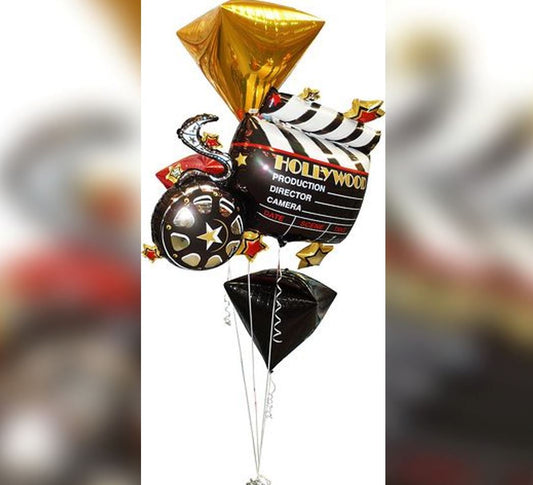 Hollywood Light Camera Action Balloon Bouquet