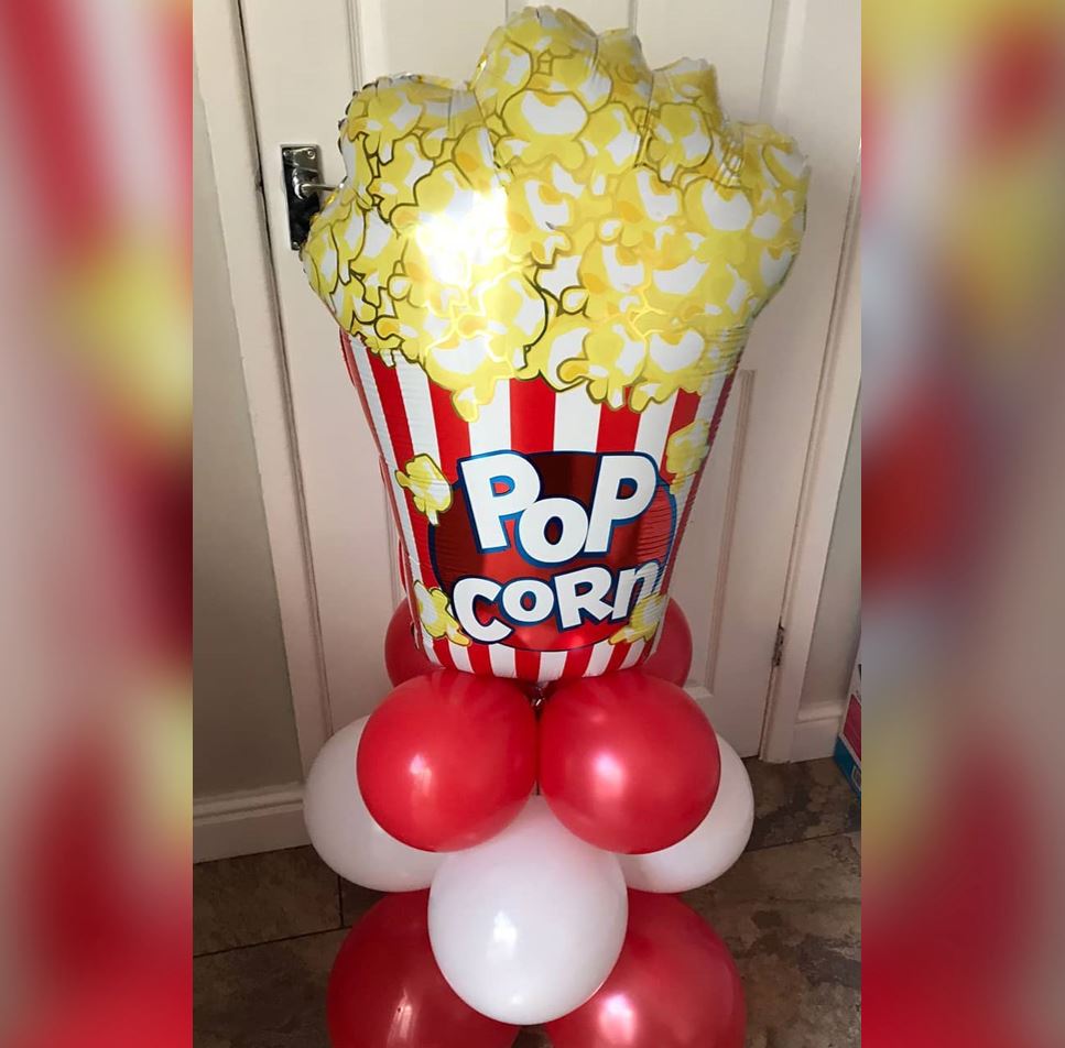 Popcorn Theme Cluster Balloon Bouquet