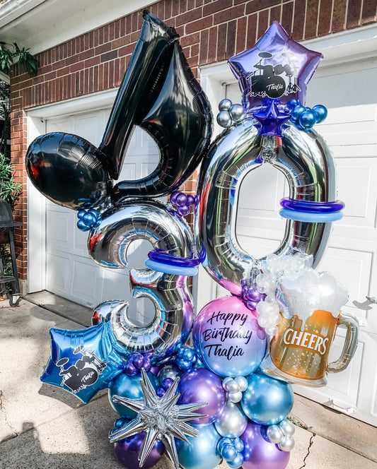 30th Birthday Musical Theme Balloon Bouquet