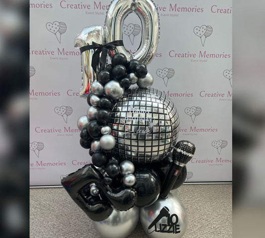 10th Birthday Musical Disco Ball Balloon Bouquet