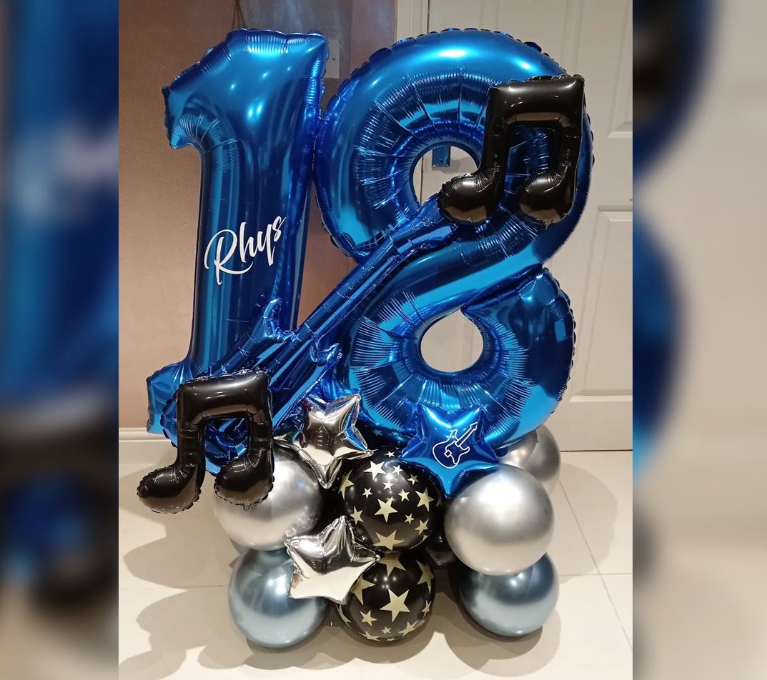 18th Birthday Musical Theme Balloon Bouquet