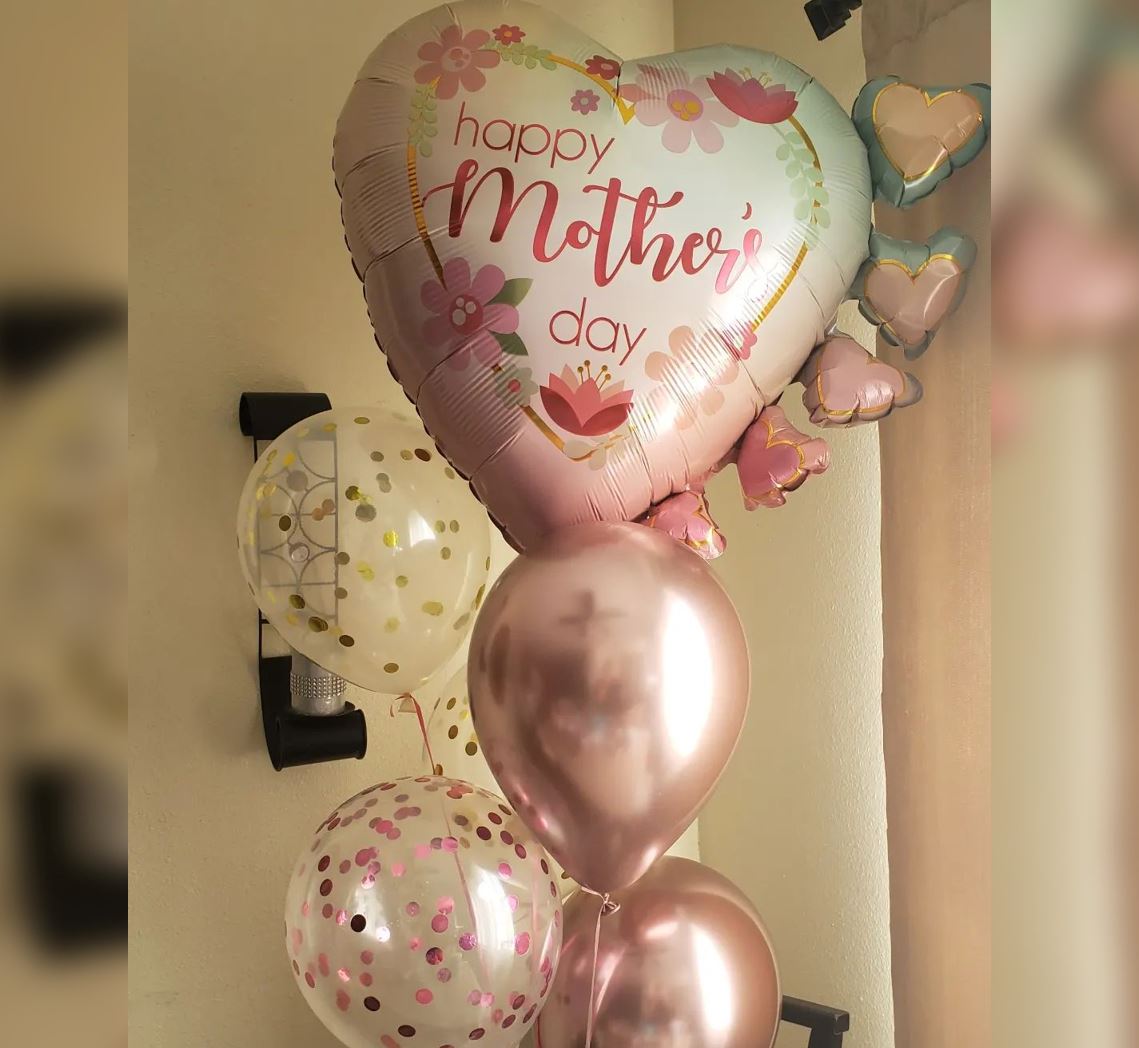 Happy Mother's Day Rose Gold Orbz Balloon Bouquet