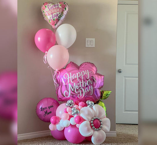 Happy Mother's Day Personalised Flower Balloon Bouquet