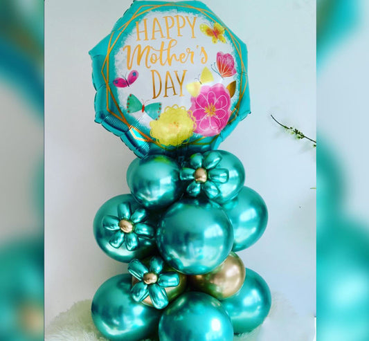 Happy Mother's Day  Flowers Balloon Bouquet