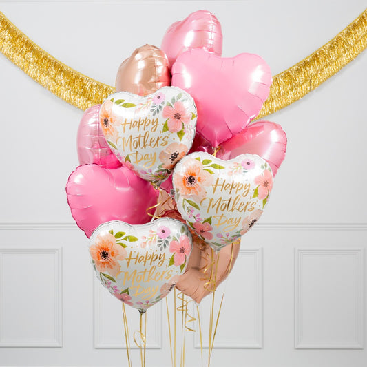 HMD Flowers Heart Balloon Bouquet