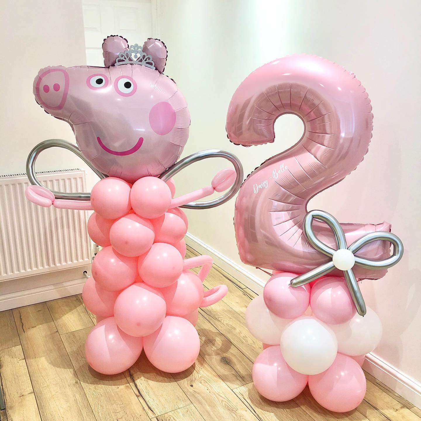 Peppa Pig With Number Balloon Bunch