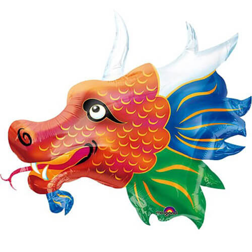 Party Balloon 33" Chinatown Dragon Foil Balloon P35